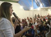Cibele Moura, em campanha: vítima de ataques nas redes sociais