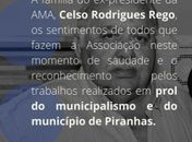 Morre Celso Rodrigues Rego, ex-prefeito da cidade de Piranhas