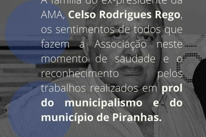 Morre Celso Rodrigues Rego, ex-prefeito da cidade de Piranhas