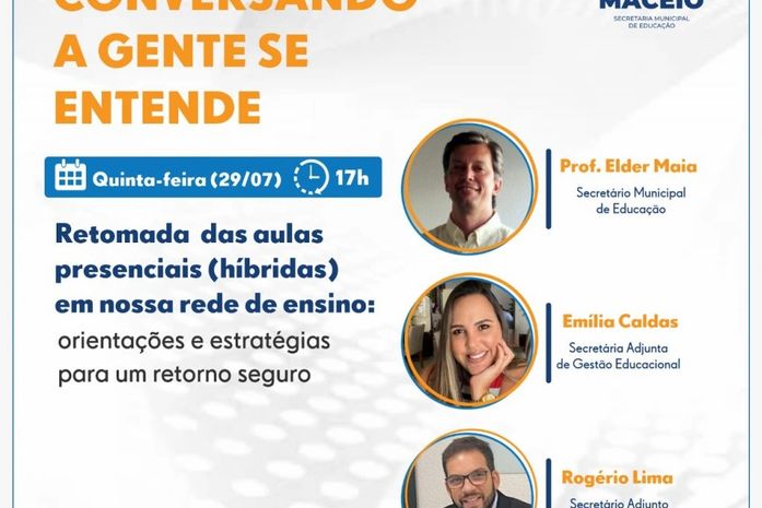 Live no YouTube vai discutir medidas para a volta às aulas