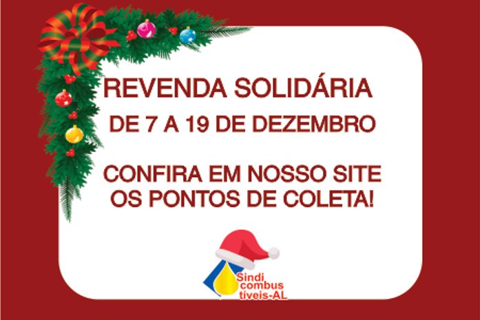 Revenda Solidária: Sindicombustíveis-AL promove campanha para arrecadação de donativos