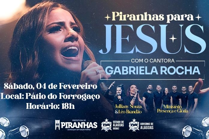 “Piranhas para Jesus” recebe a cantora gospel Gabriela Rocha em fevereiro