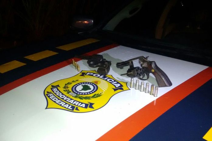 Armas apreendidas pela PRF