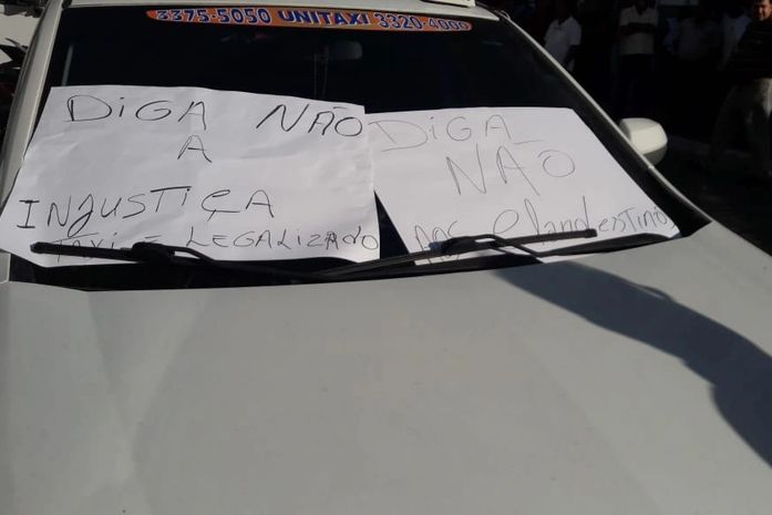 Motoristas de aplicativos fazem manifesto