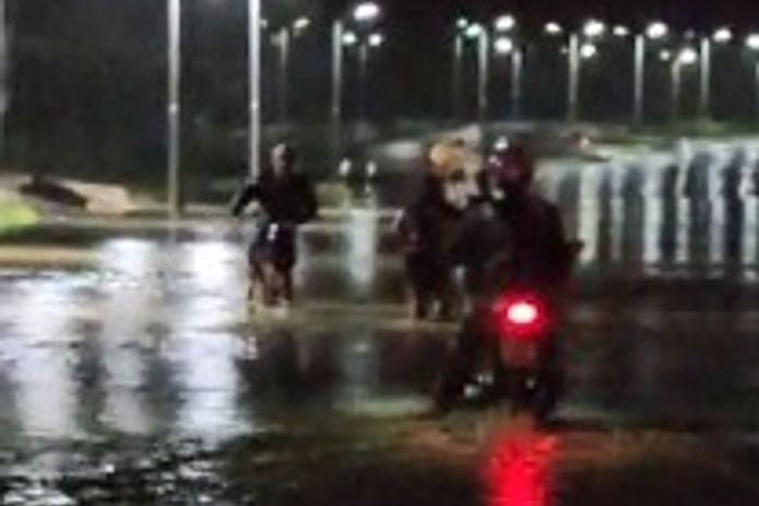 Ruas alagadas em União dos Palmares