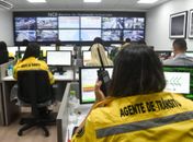 Sala de Monitoramento da Superintendência Municipal de Transportes e Trânsito (SMTT) 