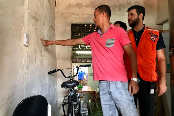 Ao vistoriar 200 casas, Defesa Civil pede vinda da CPRM para avaliar rachaduras no Bom Parto
