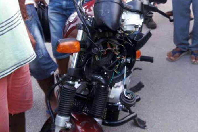 Motocicleta colidiu com viatura da PM, diz capitão do BPRv