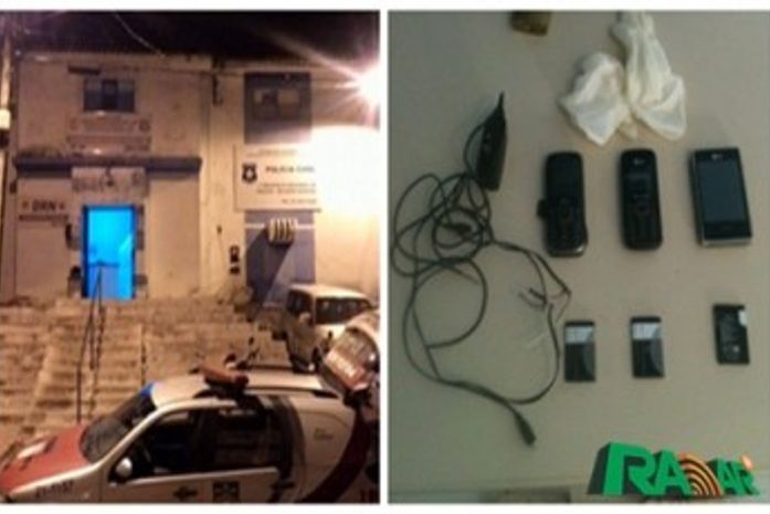 Polícia apreende celulares dentro da cela da delegacia