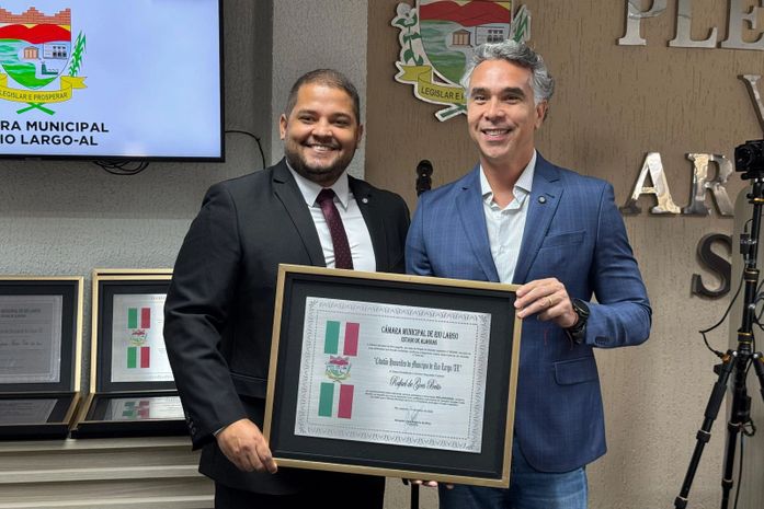 Rafael Brito é homenageado com título de cidadão honorário de Rio Largo