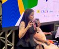 Ao lado da Ministra da Mulher, Márcia Lopes,a secretária, Marília Albuquerque palestra, na Caravana Federativa do Governo do Brasil