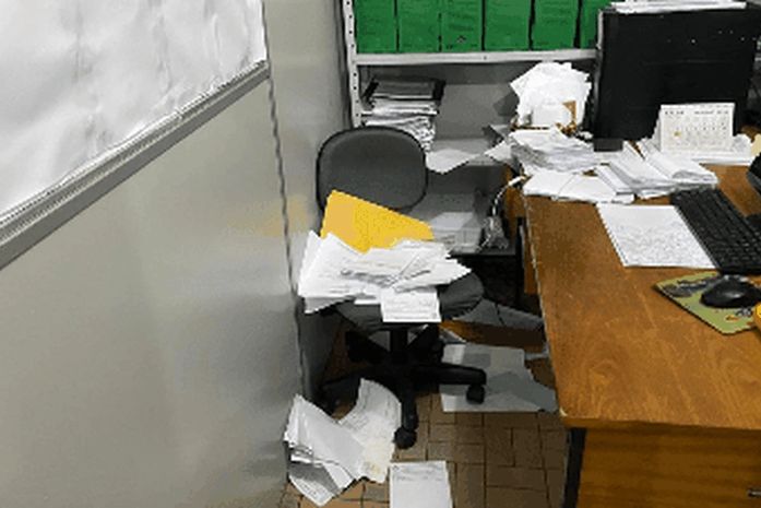 Secretaria de Finanças de Palmeira é alvo de arrobamento e vandalismo