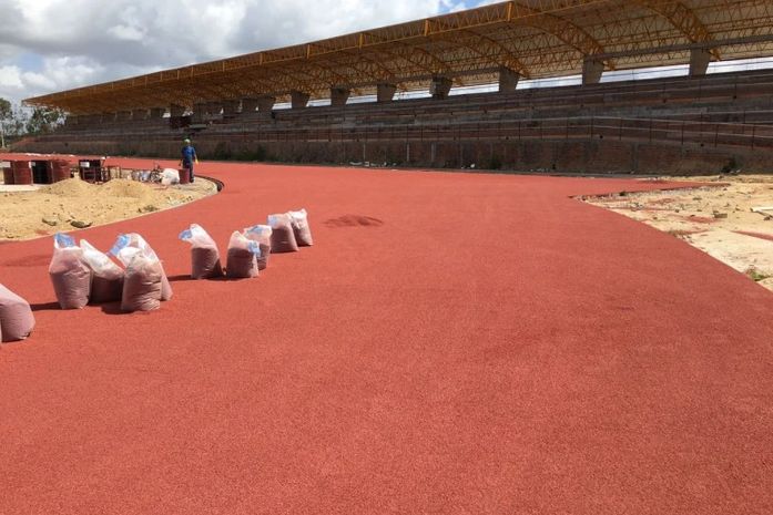 Nova pista de atletismo, situada na UFAL