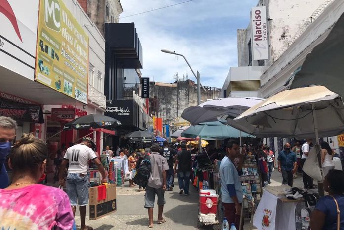 Centro de Maceió durante a Black Friday