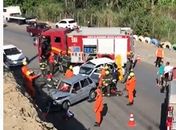 Acidente entre dois carros foi registrado na manhã de hoje