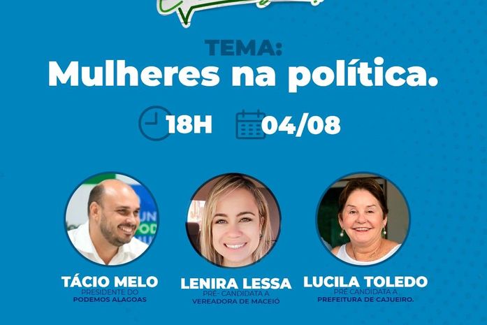 Lives apresentam projetos dos pré-candidatos pelo Podemos Alagoas

