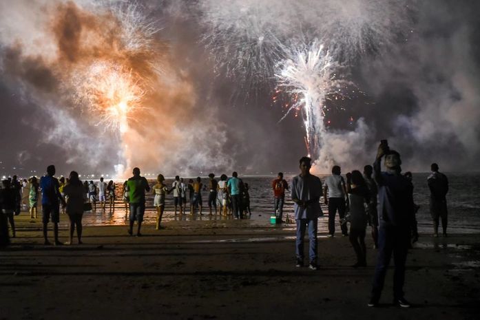 Queima de fogos do Reveillón em Maceió