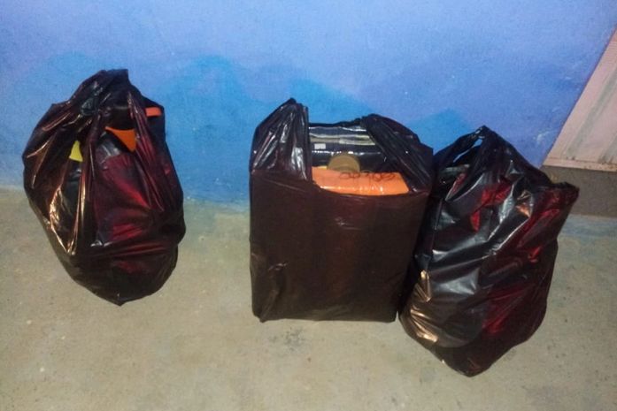 Junto do suspeito a polícia aprendeu diversos materiais fruto da tentativa de furto