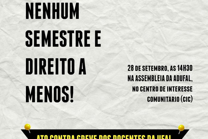 Alunos da Ufal realizam mobilização contra possível greve