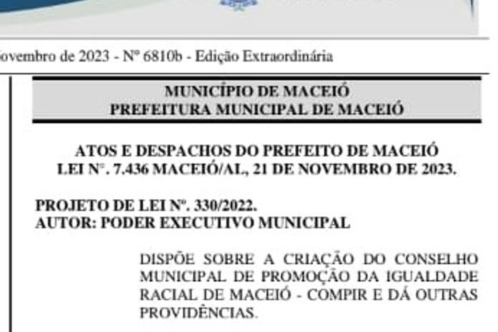 João Henrique Caldas , o prefeito de Maceió, sanciona o COMPIR. Que legal!