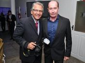 O fotógrafo Hugo Taques e Cláudio Bugarelli mentores da apresentação do evento