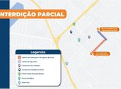 Mapa ilustrativo dos pontos de interdição