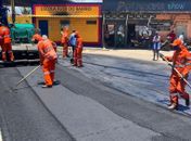 Via no Jardim Petrópolis recebe novo recapeamento