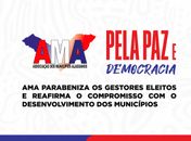 AMA parabeniza os gestores eleitos e reafirma o compromisso com o desenvolvimento dos municípios