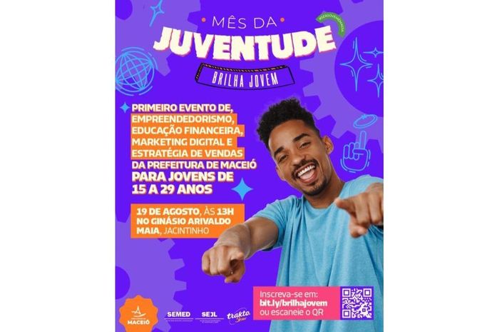 Inscrições abertas: Prefeitura de Maceió realiza 1ª Edição do Brilha Jovem