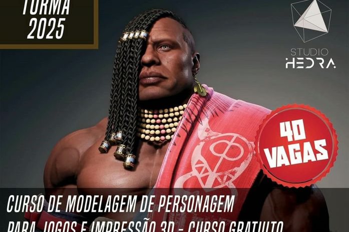 Studio Hedra abre inscrições para curso gratuito de criação de personagens para jogos 3D