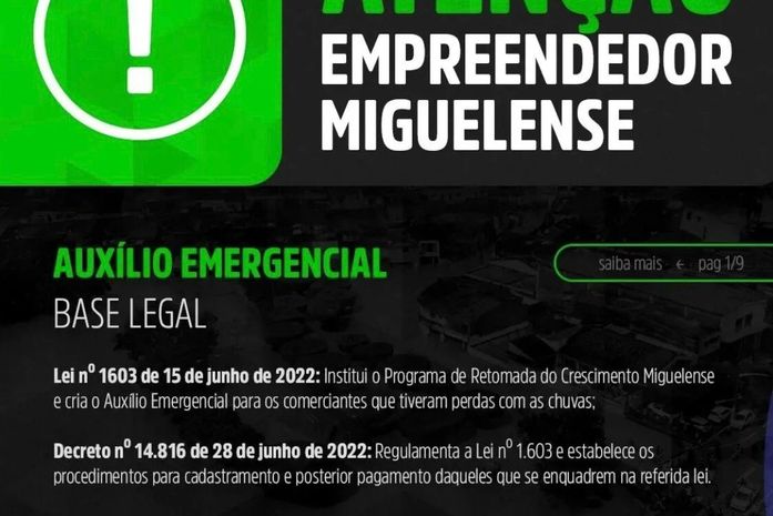 Auxílio para empreendedores vítimas das enchentes é lançado em São Miguel dos Campos
