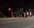 Carreta tomba às margens da BR-316 após motorista perder controle da direção em Atalaia