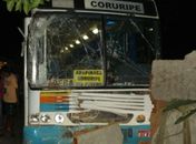 Ônibus perde o controle e atropela casal em Penedo