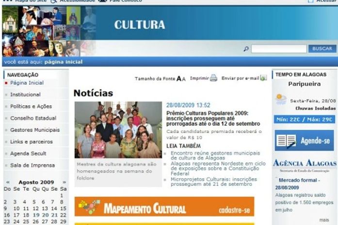 Secult reformula site e lança novo projeto em coquetel