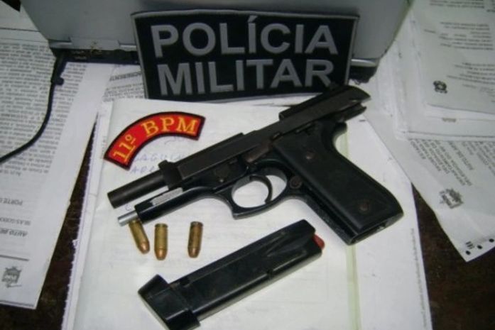 Ex-presidiário é preso em Penedo com um pistola .40