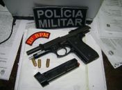 Pistola ponto 40 tinha numeração raspada; Arma foi apreendida com carregador e três munições intactas
