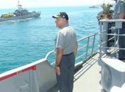 Comandante na Corveta ?Caboclo? em Salvador