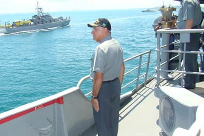 Comandante na Corveta ?Caboclo? em Salvador