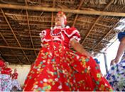 Maria José coordena o grupo Baianas Praieiras, com elementos do pastoril e do coco, com mais 12 mulheres, três tocadores e um rimador