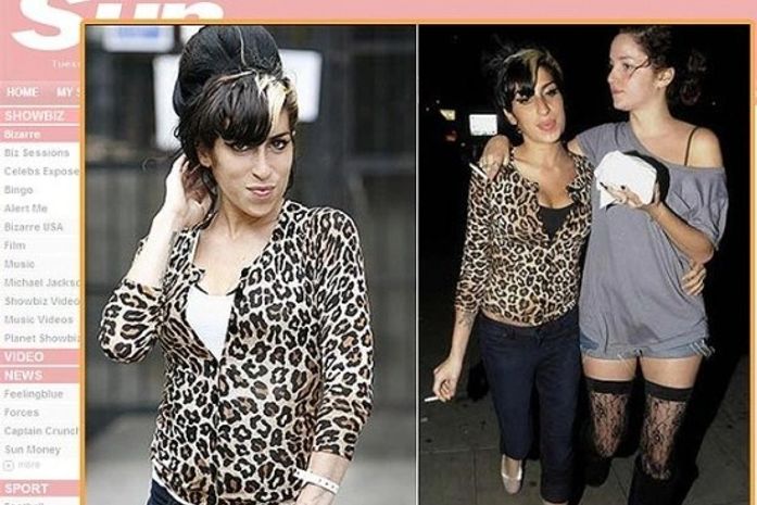 Amy Winehouse exibe silicone nas ruas de Londres