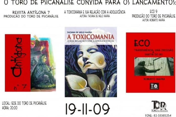 Toro de Psicanálise fará lançamento de três publicações em Maceió