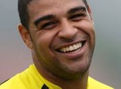 Adriano no treino do Flamengo na Granja Comary