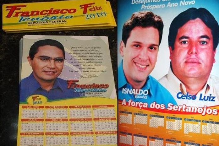 Calendários, vinhos, panettones e outros brindes viram presentes de candidatos