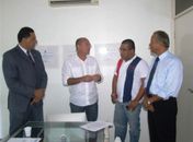 Renan com Dário César, vice governador José Wanderley e o líder dos agentes penitenciários