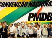 Representantes do PMDB participam de convenção, em Brasília