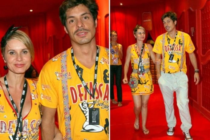 Já na segunda, a atriz leva o namorado, o ator Daniel Alvim, ao mesmo camarote