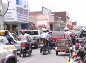 Trânsito congestionado devido o protesto