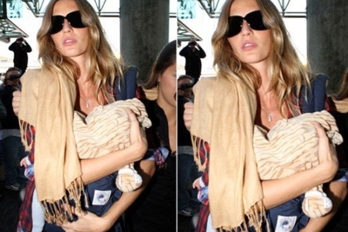 Gisele embarca para o Brasil para o casamento da irmã