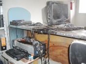 Equipamentos ficaram totalmente destruído 