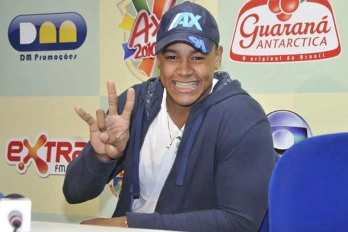 Léo Santana durante a conversa com os jornalistas no Axé 2010